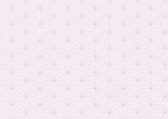 和柄背景素材：麻の葉柄（パウダーピンク）