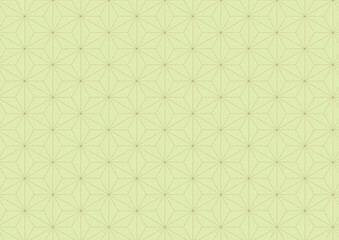 和柄背景素材：麻の葉柄（若芽色）