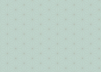 和柄背景素材：麻の葉柄（千草鼠色）