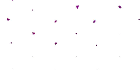 Light pink vector backdrop with virus symbols.