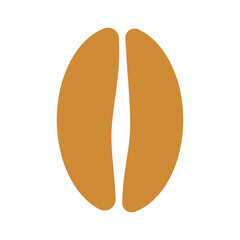 Coffee bean icon isolate on transparent background.