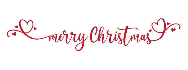 Merry christmas hand lettering calligraphy isolated on white background. Vector holiday illustration element. Merry Christmas script calligraphy