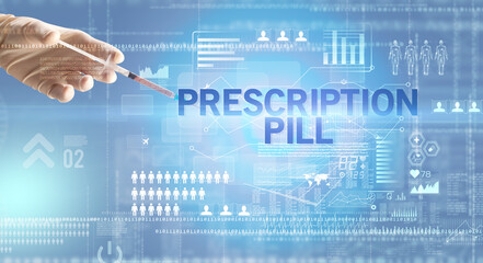 Close-up view of doctor's hand in a white glove holding syringe