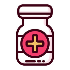 Obraz premium Icon Health care pill jar