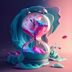 Colorful Abstract Objects, Hourglass, Time