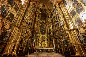 Mexico City Metropolitan Cathedral interior details, Mexico