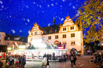 Fototapeta na wymiar Weihnachtsmarkt, Darmstadt, Hessen, Deutschland 
