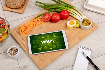 Healthy Tablet Pc compostion, immune system boost concept