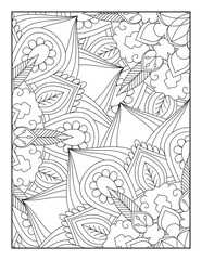 Floral Coloring Pages, Mandala Coloring Page For Adult 