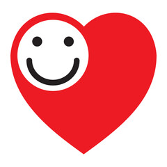 smile in the heart - simple joy icon