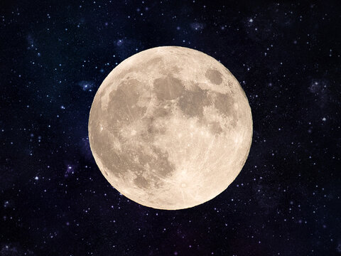 Full moon on the dark night