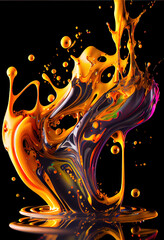 colorful splash amorph abstract liquid