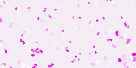 Light pink vector texture with memphis shapes.