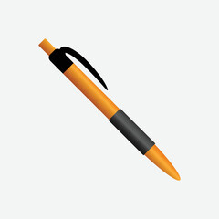 Ball Point Pen Icon. Office, Cartoon of Sickle