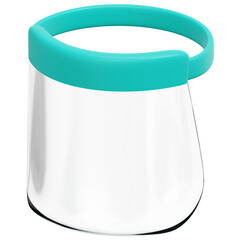face shield 3d render icon illustration