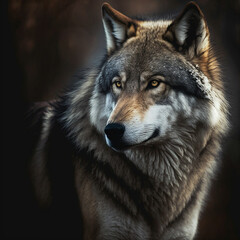 Fototapeta premium gray wolf lupus