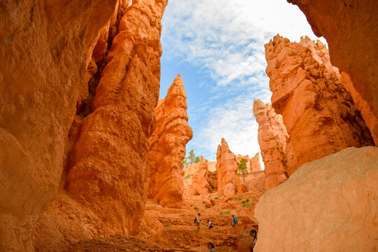 Hiking in the fairytale landscape of bryce canyon, utah