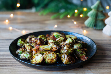 Chargrilled brussel sprouts, Christmas side dish