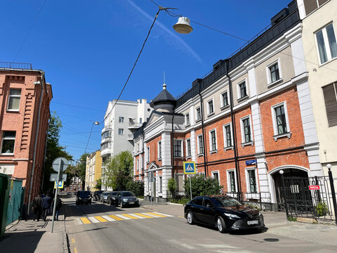 Moscow, Russia, June, 01, 2022. 7, Hospital (Bolnichny)  Lane, Moscow, Russia