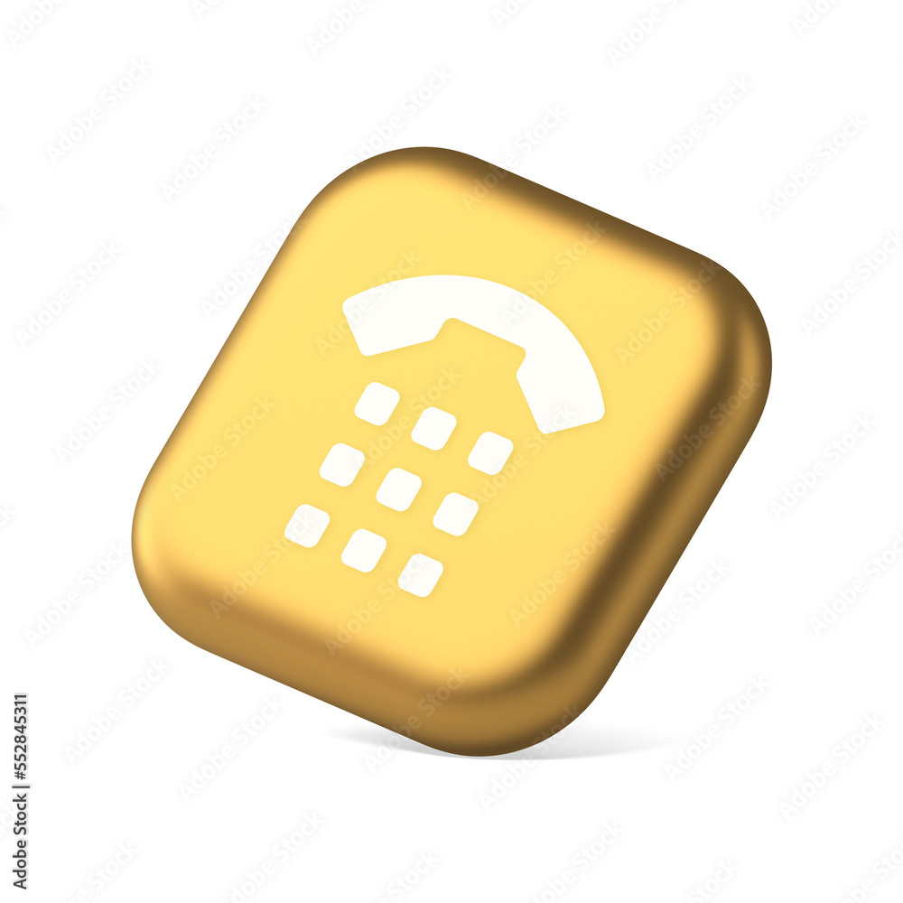 Poster phone call button application handset mobile contact communication symbol application website icon 3