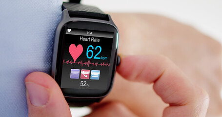 Smart Watch Showing Heartbeat Monitor