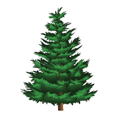 Simple Christmas trees against a white background vector illustration