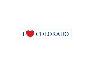 I Love Colorado Vector Template