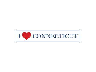 I Love Connecticut Vector Template