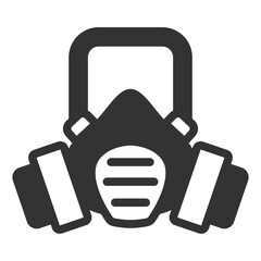 Dust respirator - icon, illustration on white background, glyph style
