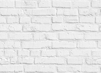 Seamless Loft styled white painted old brick wall background