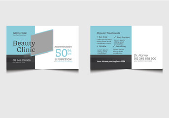 Beauty Clinic modern Business card Design Layout
