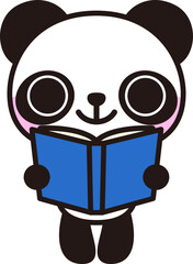 読書をしているパンダ（Panda reading a book）
