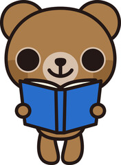 読書をしているクマ（Bear reading a book）
