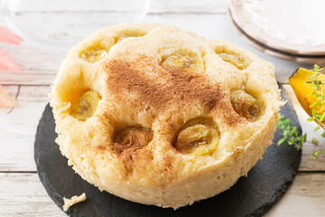 レンジで簡単バナナケーキ