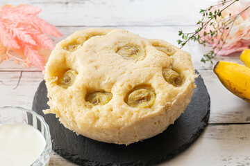 レンジで簡単バナナケーキ