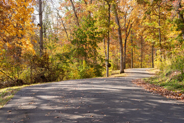 Beautiful rural Pennsylvania drive in autumn time