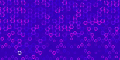 Light Purple vector texture with religion symbols.