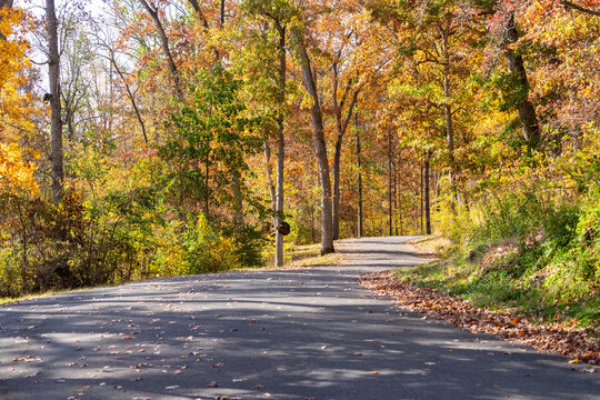 Beautiful rural Pennsylvania drive in autumn time