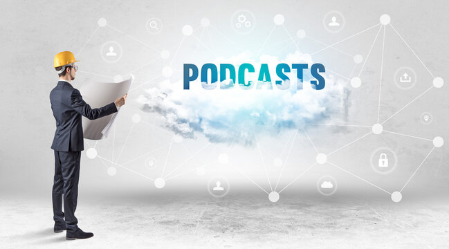 Engineer working on a social media concept