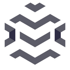 Obraz premium Hexagonal Packed Triangles 3d illusion abstract illustration