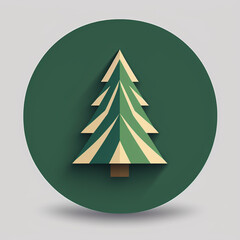 Obraz premium christmas tree icon, vector art