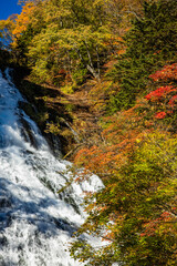 Scenic Yudaki Falls at fall view