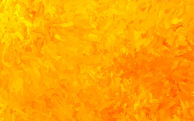 Naklejka na ściany i meble Bright, colorful horizontal format banner. Illustration done in yellow and orange oil paint strokes.