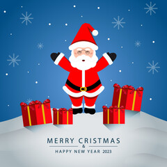 Merry christmas background with realistic christmas balls