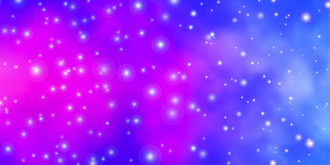 Obraz na płótnie Canvas Light Blue, Red vector pattern with abstract stars.