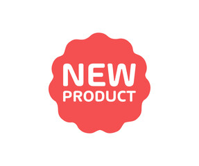 New Product, label or sticker, sign logo design. Label badge with commerce information and marketing message vector design and illustration.

