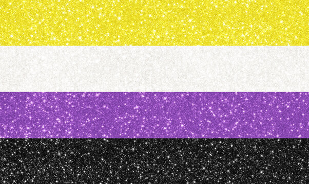 All-over Glitter Non-binary (enby) Flag