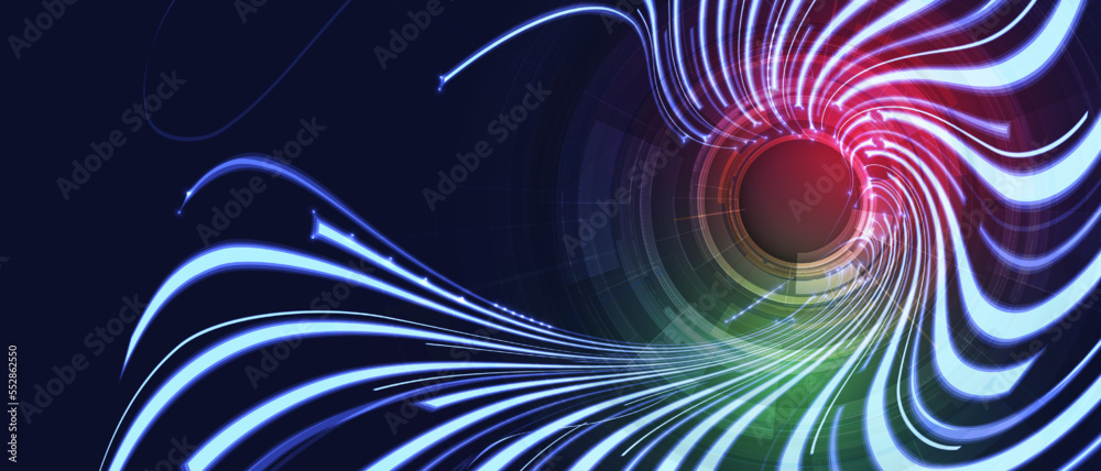 Poster technology data background, idea of global business solution