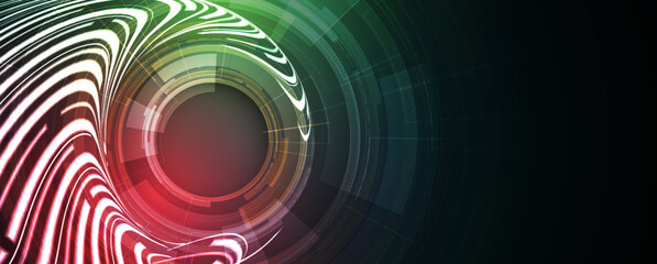 Technology data background, idea of global business solution