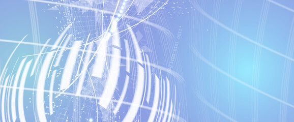 Technology data background, idea of global business solution